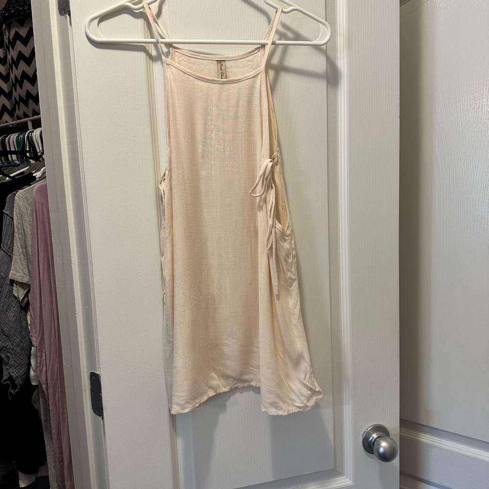 Cream Sleeveless Top